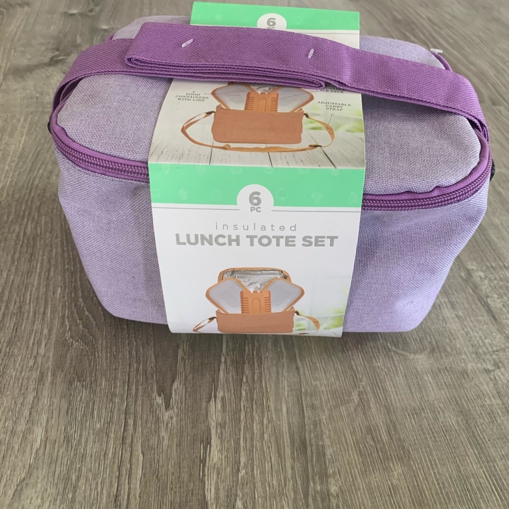 6PC LUNCH TOTE SET